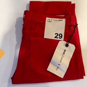 Brand New Rag & Bone Washed Crimson Jegging (Red)